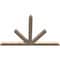 Ekena Millwork Saratoga Smooth Timber Gable Bracket, Douglas Fir, 96"W x 64"H x 3 1/2"D x 5 1/2"F, 16/12 Pitch GBW096X64X0406SAR00SDF - alternate 3